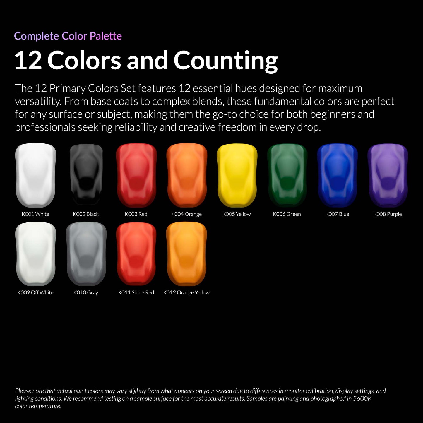 Gaahleri 12 Color Primary Set