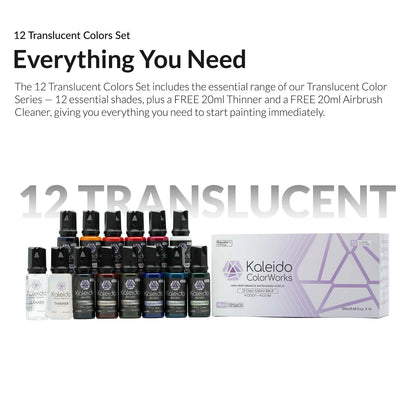 Gaahleri 12 Translucent Colors Set (Clear)