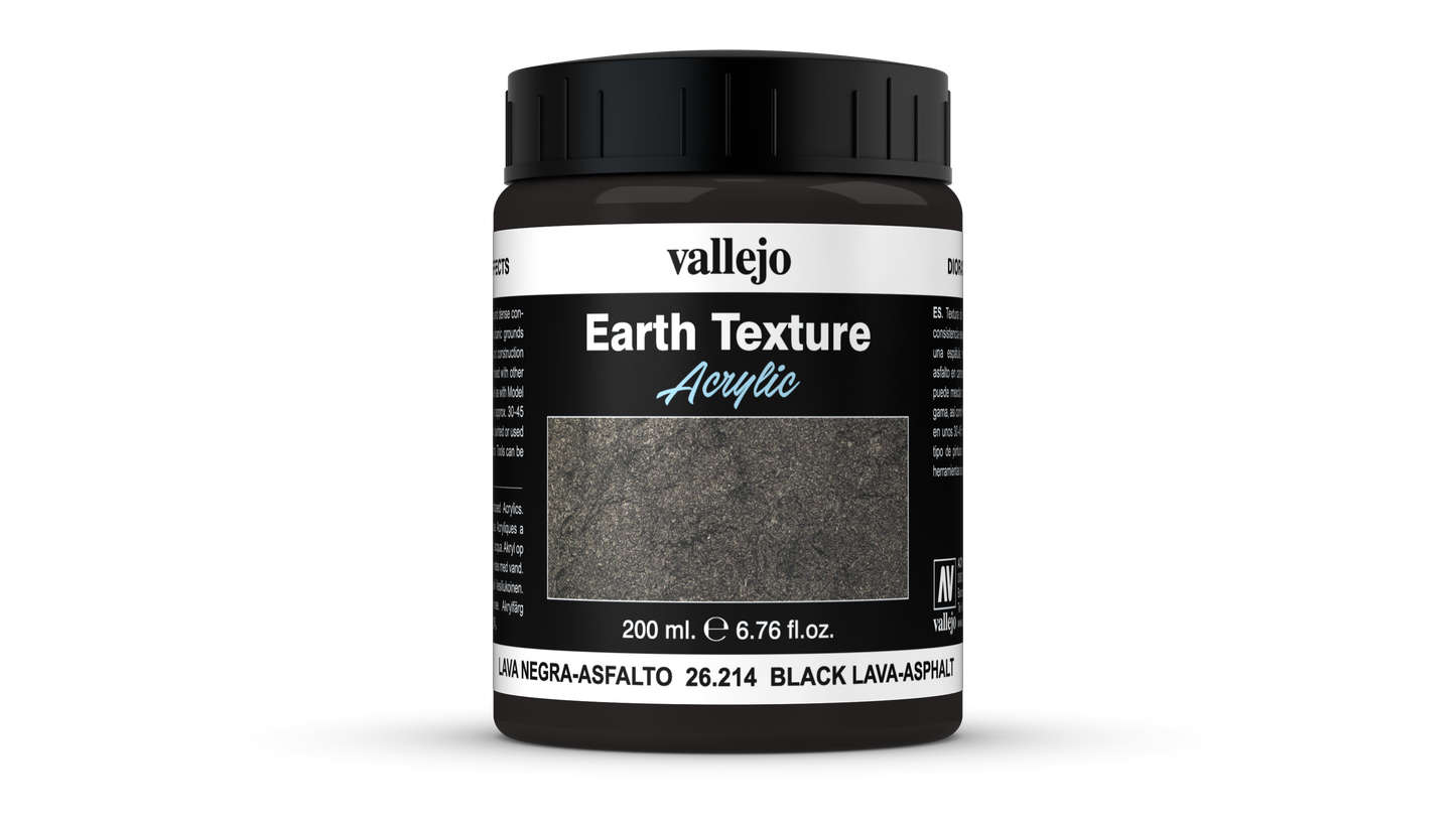 Vallejo Diorama Effects - Earth Textures - 26.214 Black Lava Asphalt - 200 ml