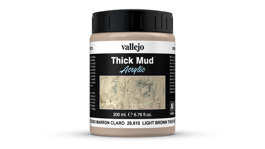 Vallejo Diorama Effects - Thick Mud Textures - 26.810 Light Brown Mud - 200 ml