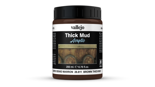 Vallejo Diorama Effects - Thick Mud Textures - 26.811 Brown Mud - 200 ml