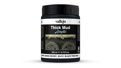 Vallejo Diorama Effects - Thick Mud Textures - 26.812 Black Mud - 200 ml