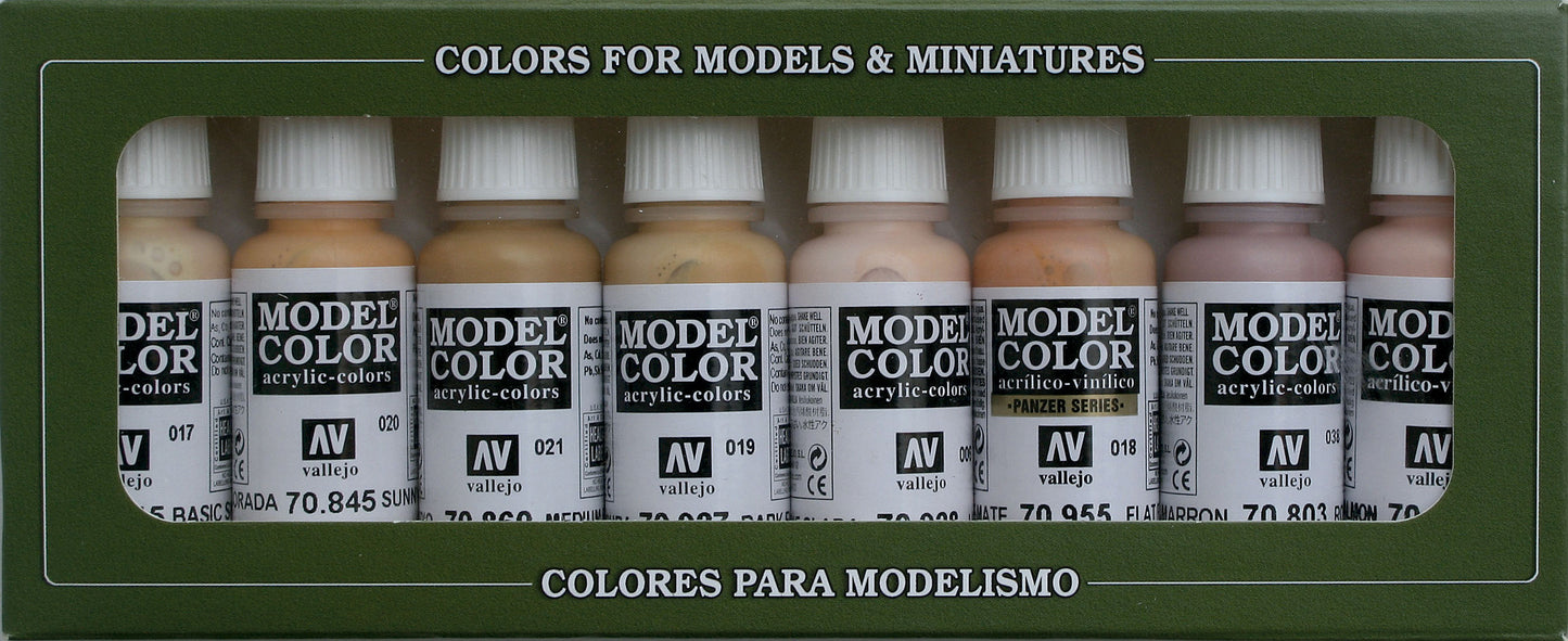 70.124 Vallejo Model Color - Face & Skin Tones Set