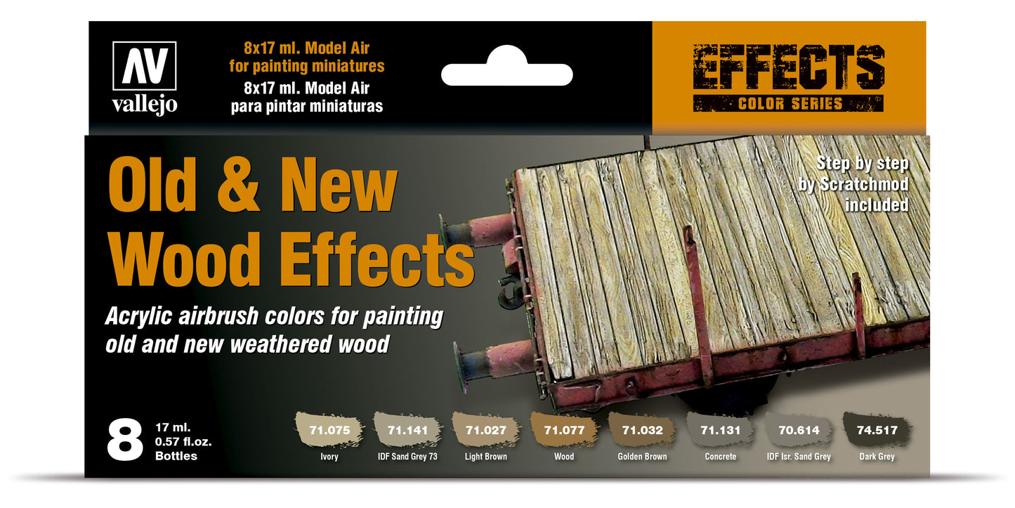 71.187 Vallejo Model Air Set - Old & New Wood Effects - 71187