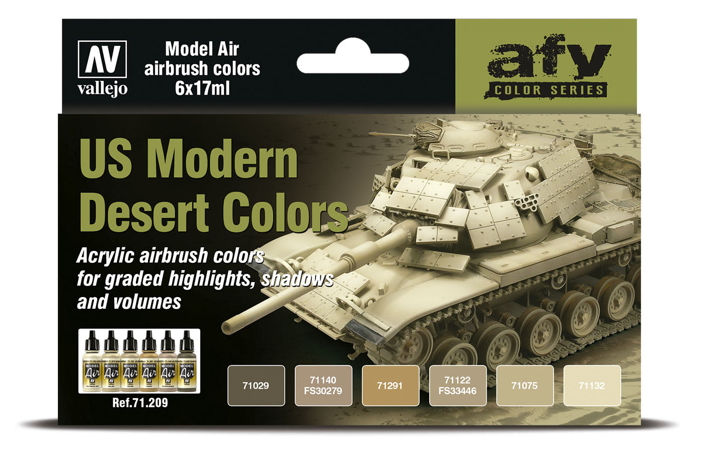 71.209 Vallejo Model Air Set - US Modern Desert Colors - 71209