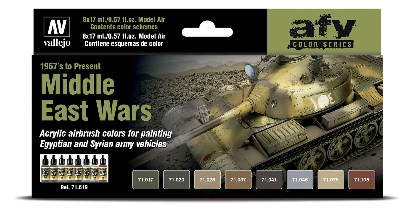 71.619 Vallejo Model Air Set - AFV Colour Series - Middle East Wars (1967’s to Present) 71619