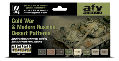 71.620 Vallejo Model Air Set - AFV Colour Series - Cold War & Modern Russian Desert Patterns 71620