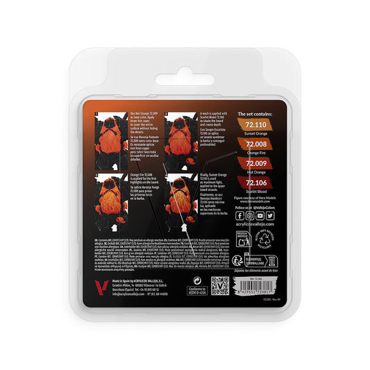 72.381 Vallejo Game Colour Set - Orange ( 4 x 18ML)