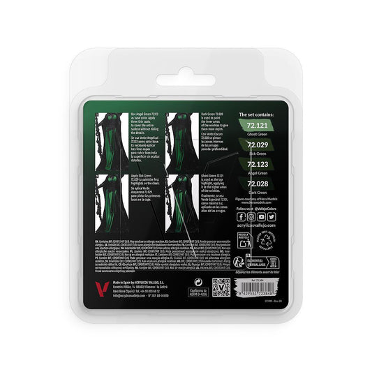 72.384 Vallejo Game Colour Set - Green (4 x 18ML)