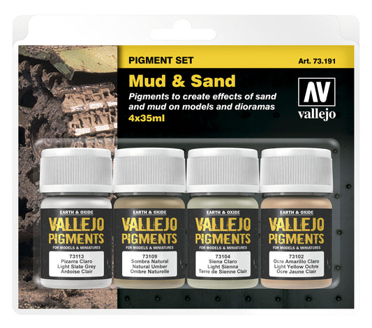 73.191 Vallejo Pigments Set - Mud and Sand 73191