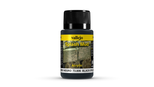Vallejo Weathering Effects 73.806 - Wet Black Splash Mud 73806 - 40 ML