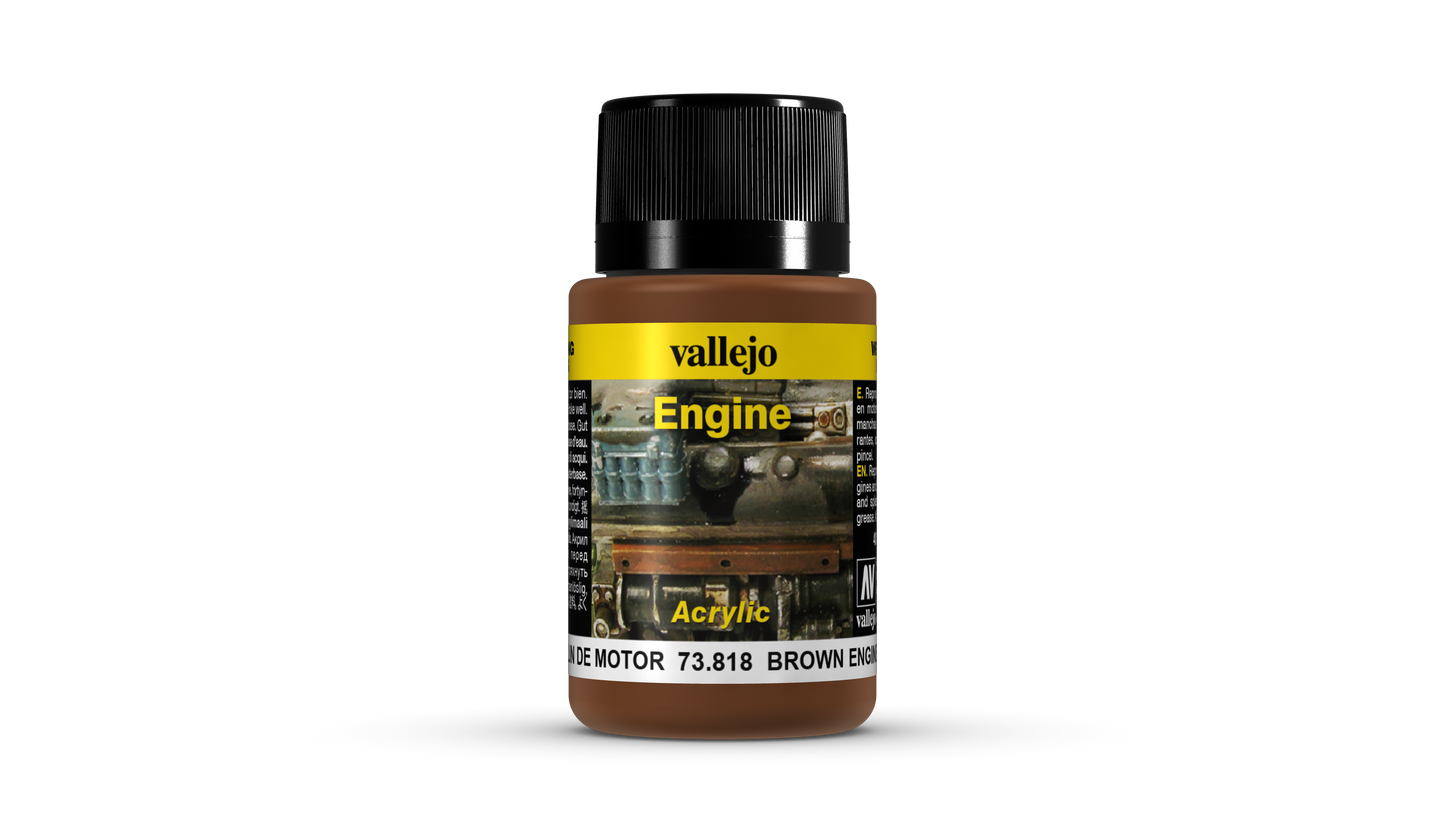 73.818 Vallejo Weathering Effects - Brown Engine Soot 73818 - 40 ML