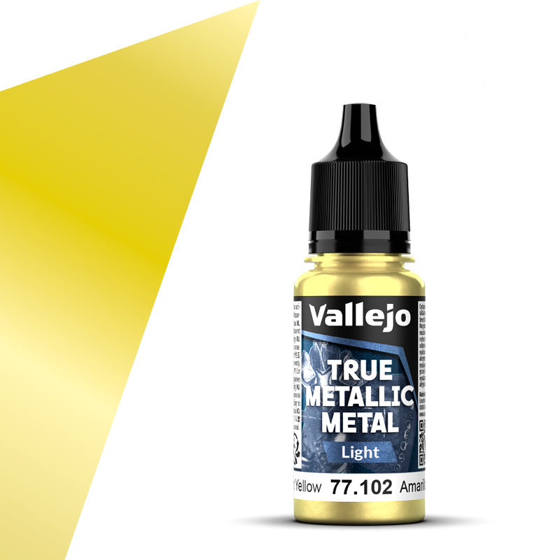 77.102 - Vallejo True Metalic Metal Light - Radiant Yellow - 18 ML