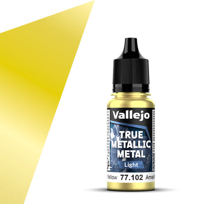 77.102 - Vallejo True Metalic Metal Light - Radiant Yellow - 18 ML