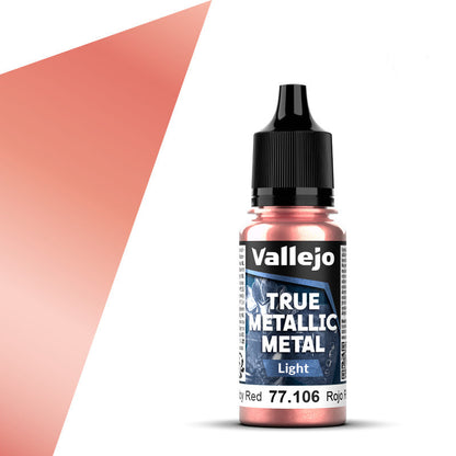 77.106 - Vallejo True Metalic Metal Light - Ruby Red - 18 ML