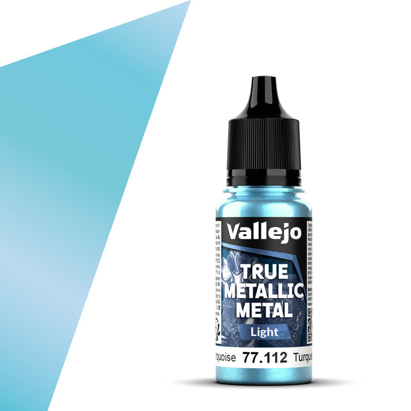 77.112 - Vallejo True Metalic Metal Light - Hydra Turquoise - 18 ML