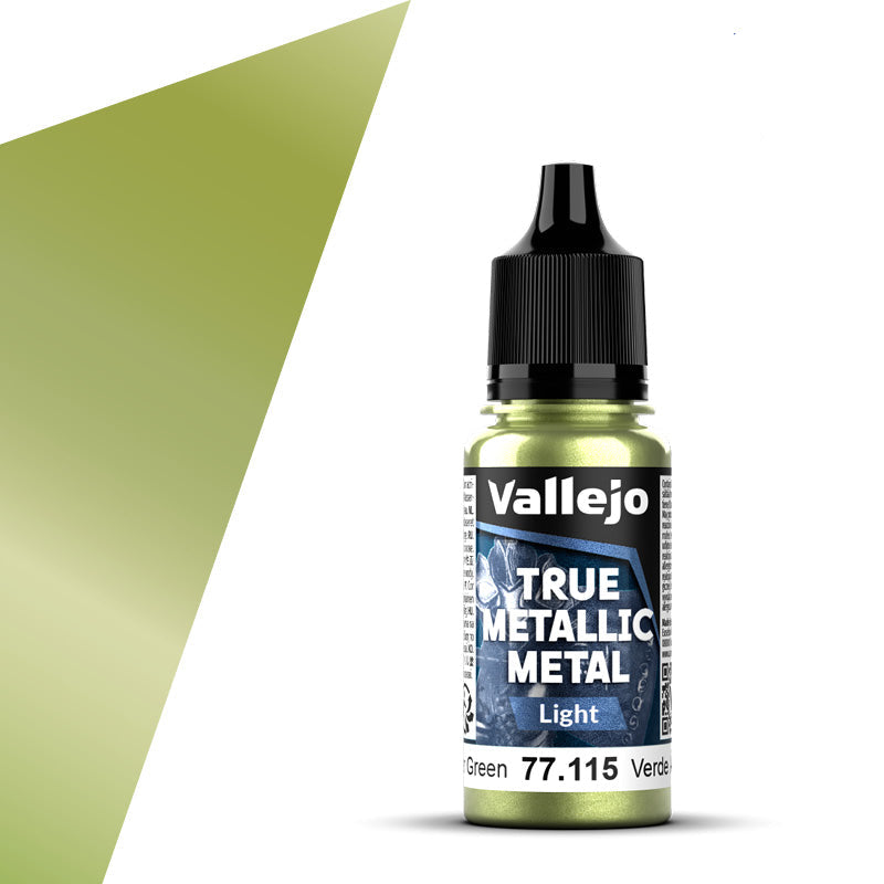 77.115 - Vallejo True Metalic Metal Light - Amber Green - 18 ML