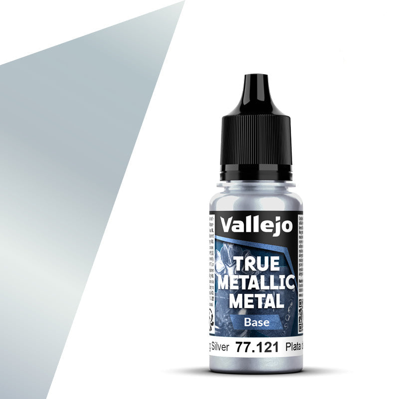 77.121 - Vallejo True Metalic Metal Base - Sterling Silver - 18 ML