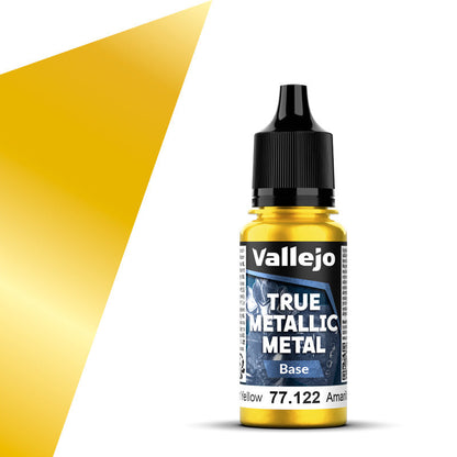 77.122 - Vallejo True Metalic Metal Base - Radiant Yellow - 18 ML