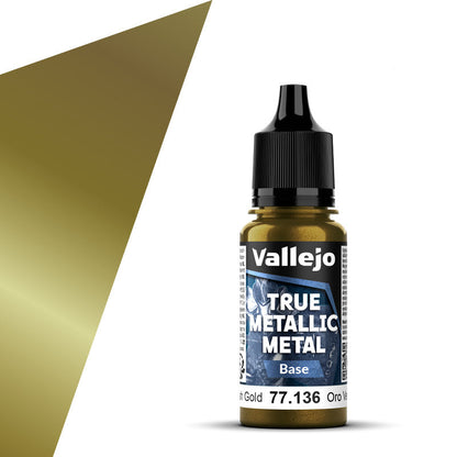 77.136 - Vallejo True Metalic Metal Base - Greenish Gold - 18 ML