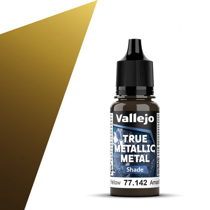 77.142 - Vallejo True Metalic Metal Shade - Radiant Yellow - 18 ML