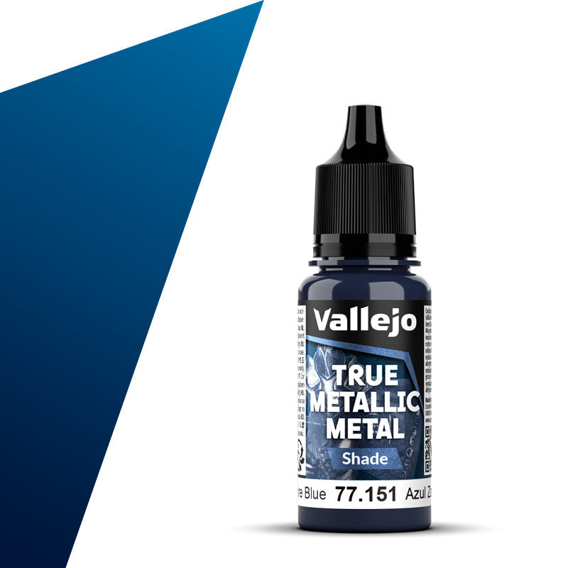 77.151 - Vallejo True Metalic Metal Shade - Sapphire Blue - 18 ML