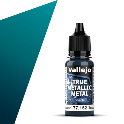 77.152 - Vallejo True Metalic Metal Shade - Hydra Turquoise - 18 ML