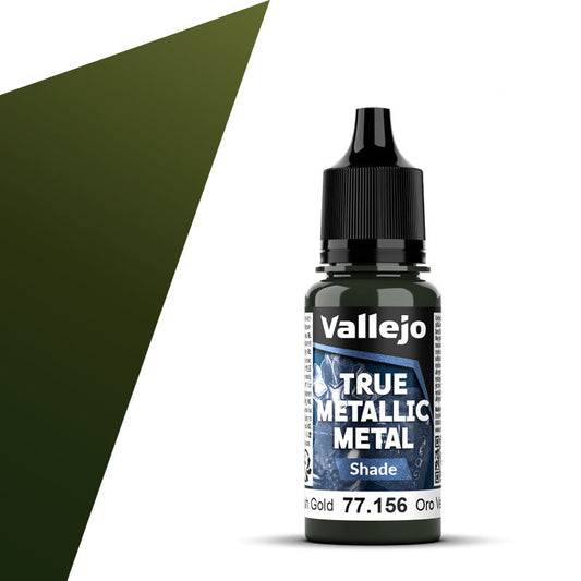 77.156 - Vallejo True Metalic Metal Shade - Greenish Gold - 18 ML