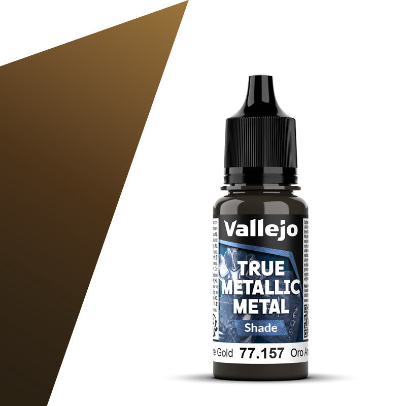 77.157 - Vallejo True Metalic Metal Shade - Arcane Gold - 18 ML