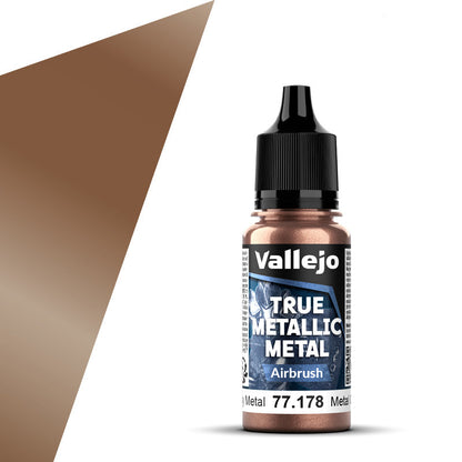 77.178 - Vallejo True Metalic Metal Airbrush Colour - Rusty Metal - 18 ML
