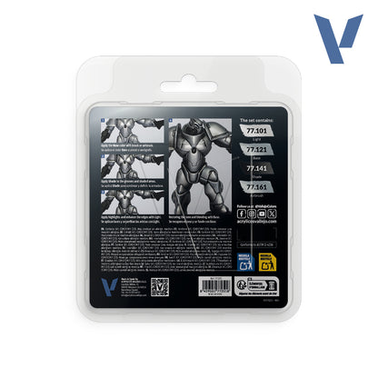 77.251 - Vallejo True Metalic Metal - Sterling Silver Set - (4x18 ML)