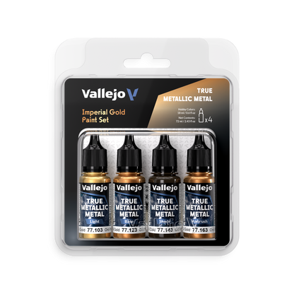 77.252 - Vallejo True Metalic Metal - Imperial Gold Set - (4x18 ML)
