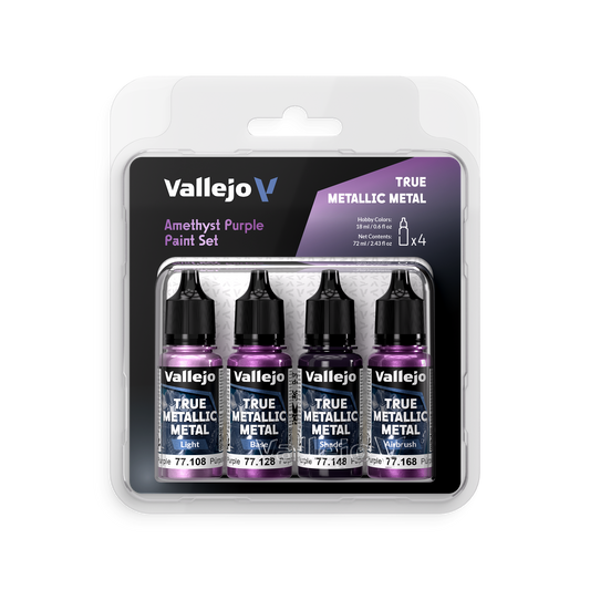 77.255 - Vallejo True Metalic Metal - Amethyst Purple Set - (4x18 ML)