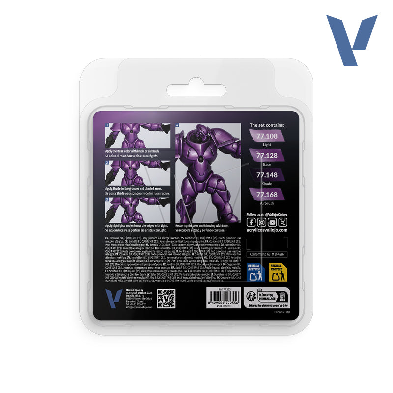 77.255 - Vallejo True Metalic Metal - Amethyst Purple Set - (4x18 ML)