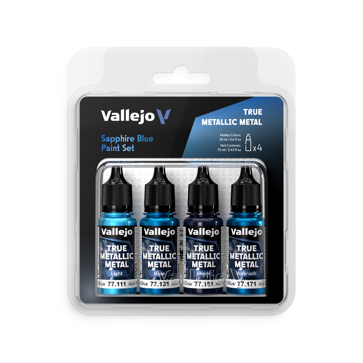 77.256 - Vallejo True Metalic Metal - Sapphire Blue Set - (4x18 ML)