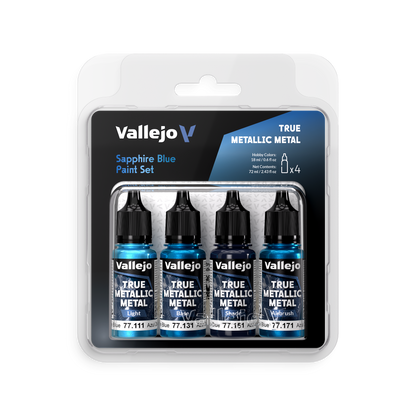 77.256 - Vallejo True Metalic Metal - Sapphire Blue Set - (4x18 ML)