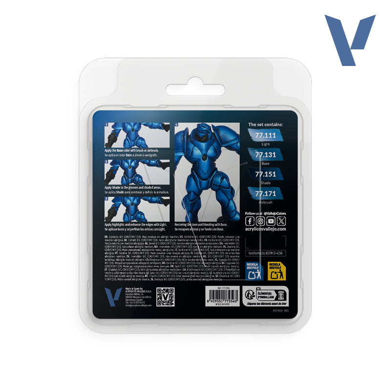 77.256 - Vallejo True Metalic Metal - Sapphire Blue Set - (4x18 ML)