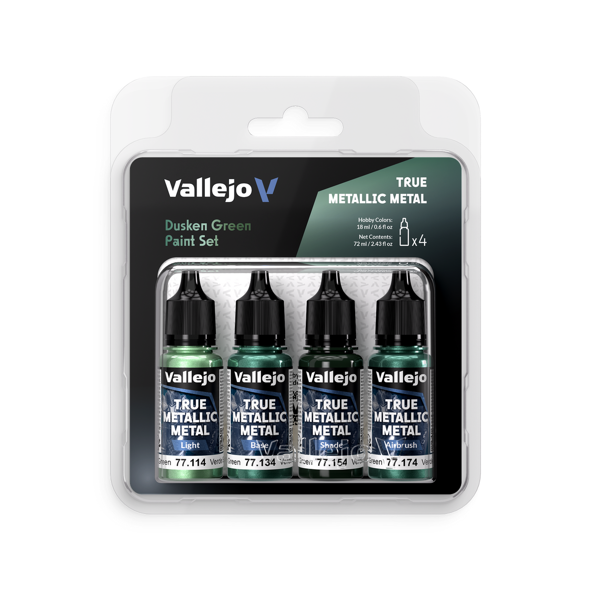 77.257 - Vallejo True Metalic Metal - Dusken Green Set - (4x18 ML)