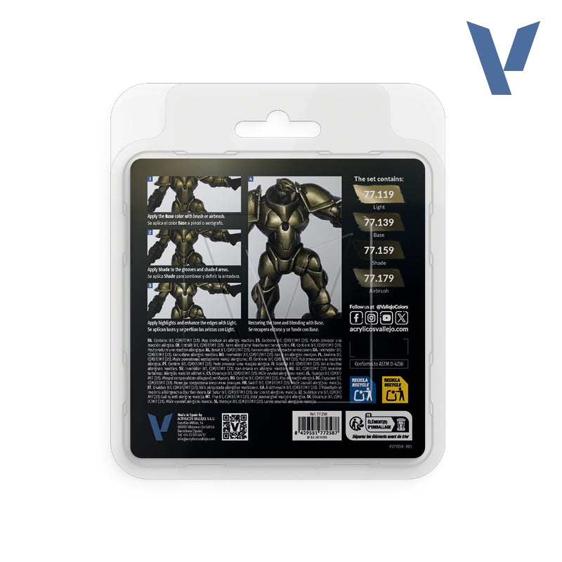 77.258 - Vallejo True Metalic Metal - Aged Metal Set - (4x18 ML)