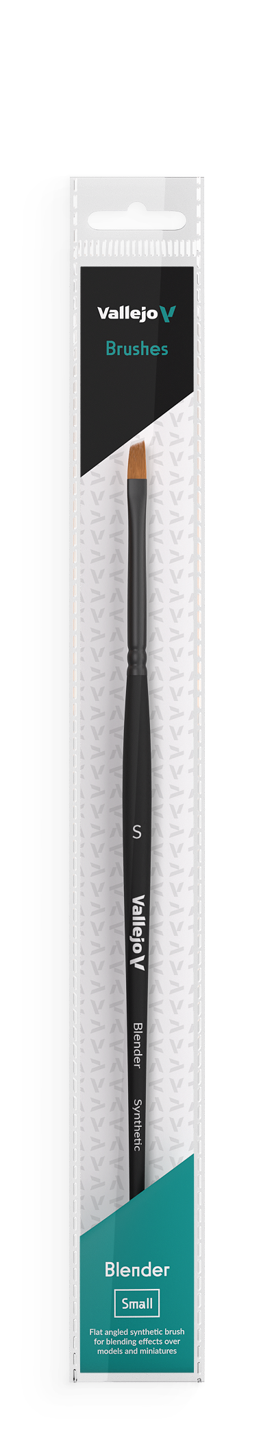 B05001 Vallejo Blender Brushes - Flat Angled Synthetic Brush (Small)