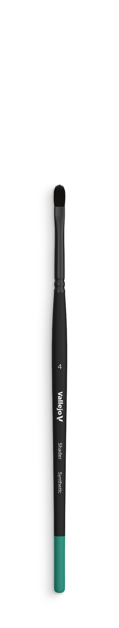 B06004 Vallejo Shader Brushes - Filbert Shader Flat Synthetic Brush No. 4