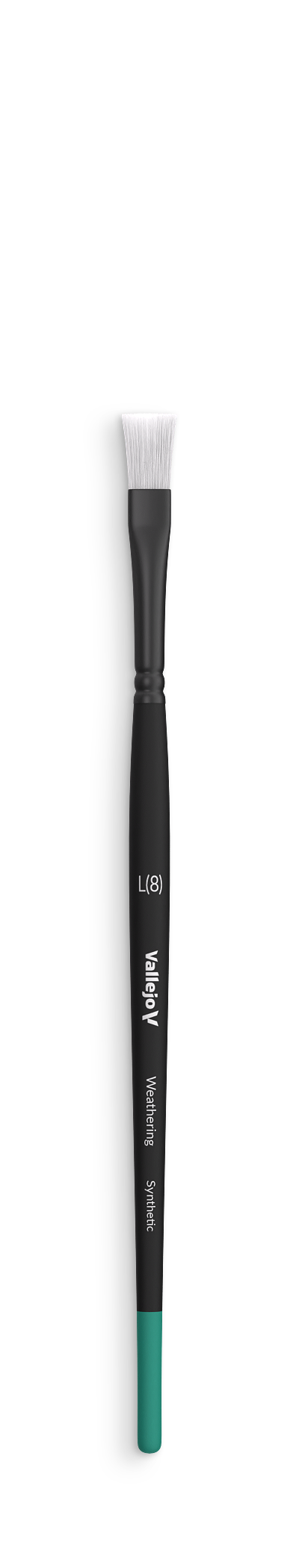 B09003 Vallejo Weathering Brushes - Flat Synthetic Brush (Large)