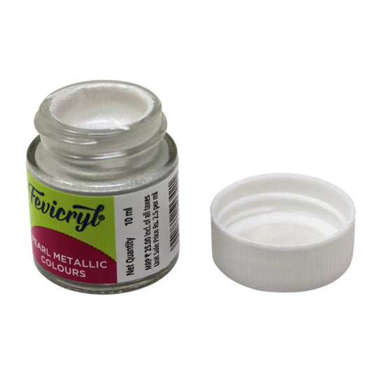 Fevicryl Pearl Metallic Colours - Silver - 10 ML