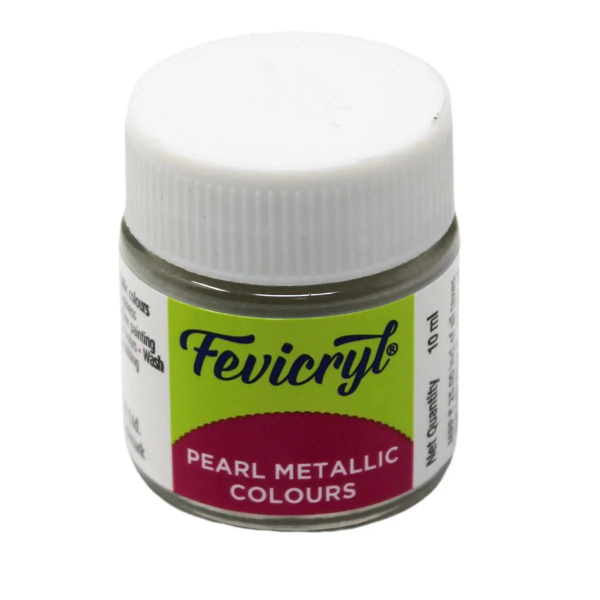 Fevicryl Pearl Metallic Colours - Silver - 10 ML