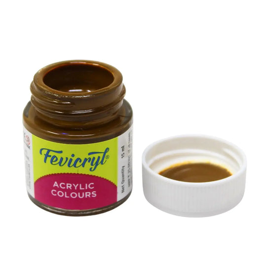 Fevicryl Acrylic Colours - Dark Brown - 15 ML