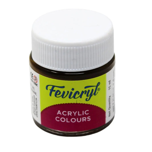 Fevicryl Acrylic Colours - Dark Brown - 15 ML