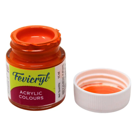 Fevicryl Acrylic Colours - Orange - 15 ML