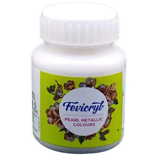 Fevicryl Pearl Colours - Metallic Silver - 100 ML