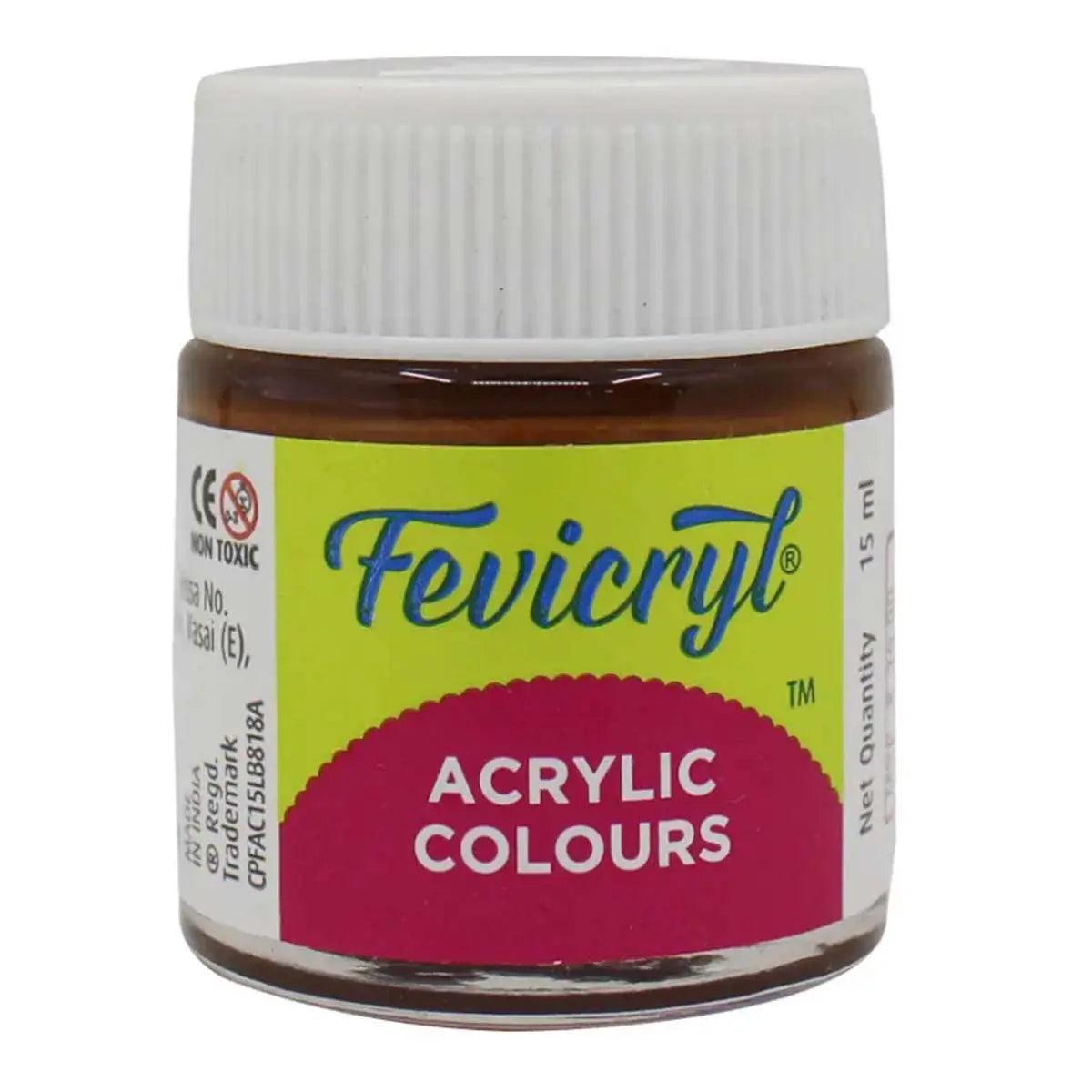 Fevicryl Acrylic Colours - Burnt Sienna - 15 ML