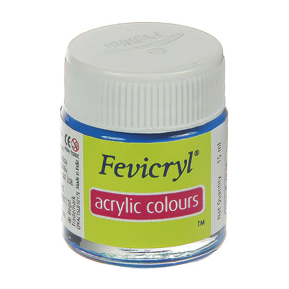 Fevicryl Acrylic Colours - Cerulean Blue - 15 ML